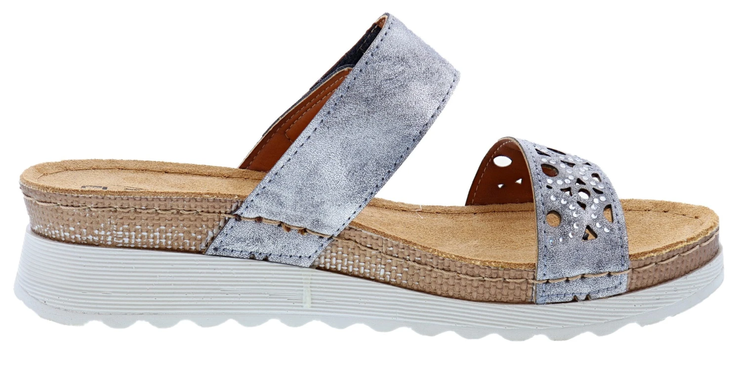 Flexus Women's Kalmia Comfortable Hook & Loop Slide Sandals 4 Flexus Women's Kalmia Comfortable Hook & Loop Slide Sandals - Image 2