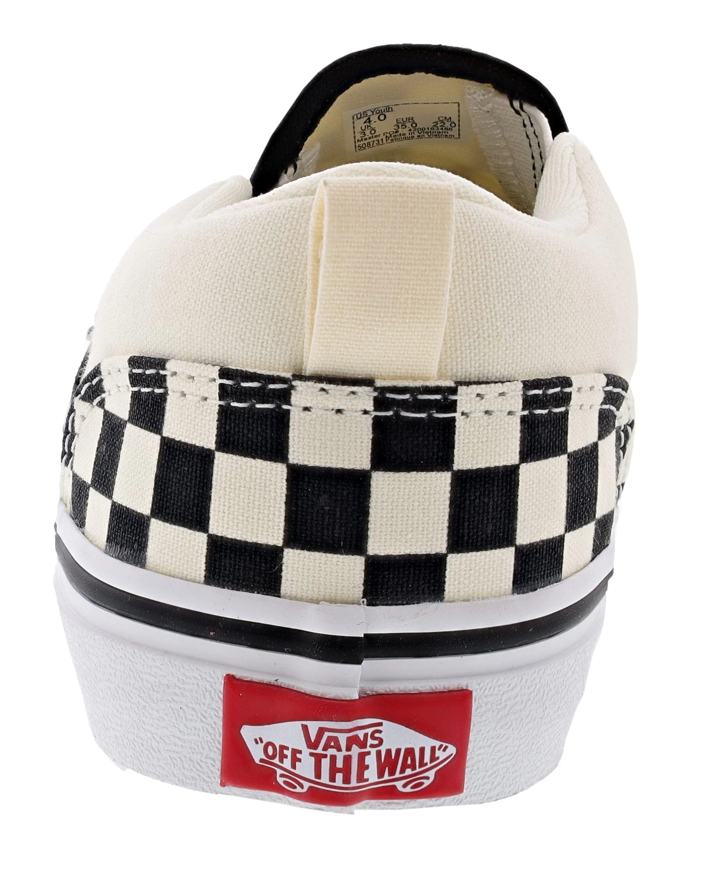 Vans Kid's Asher Checkerboard Slip On Sneakers 11 Vans Kid's Asher Checkerboard Slip On Sneakers - Image 9
