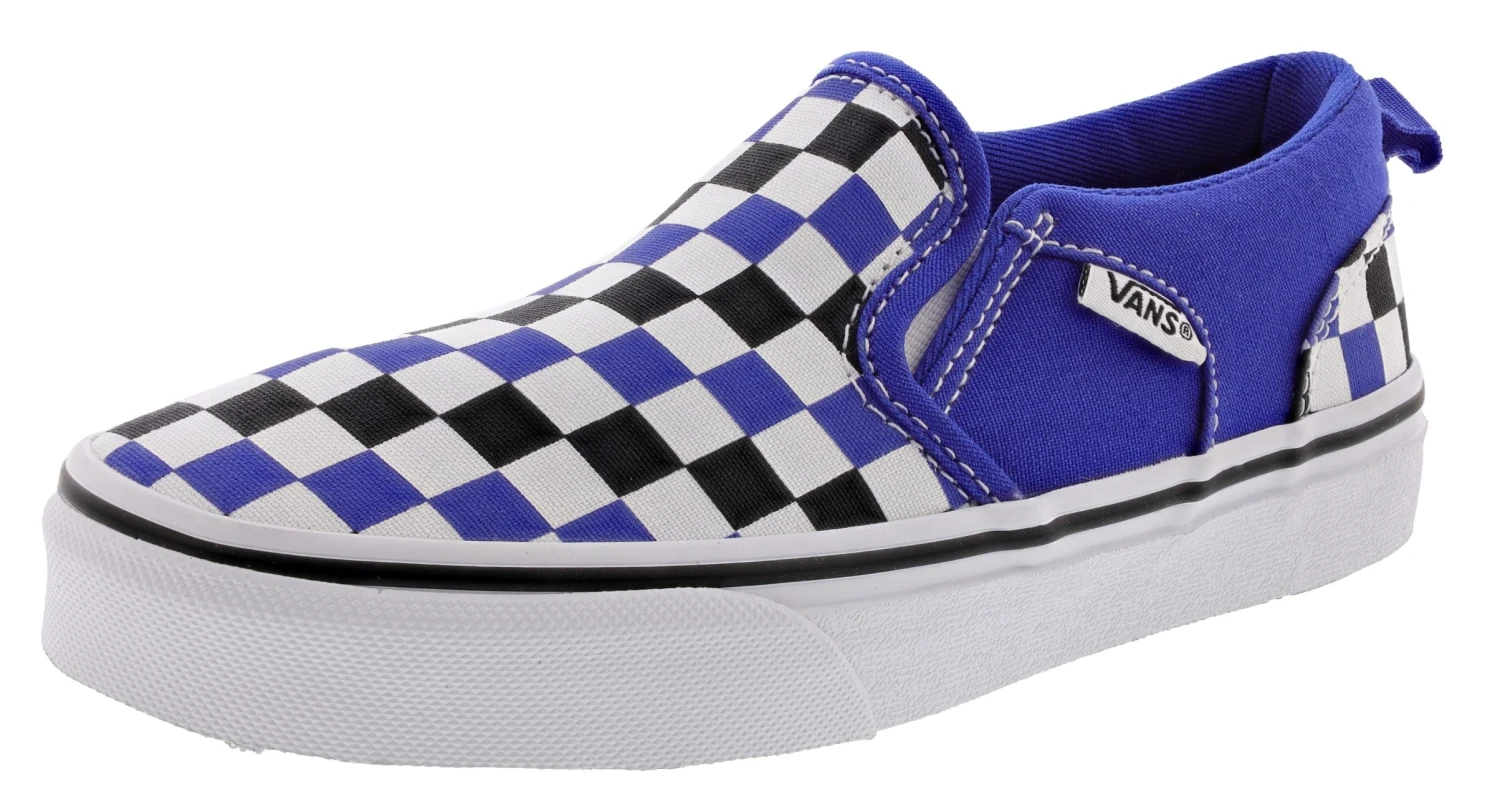 Vans Kid's Asher Checkerboard Slip On Sneakers 13 Vans Kid's Asher Checkerboard Slip On Sneakers - Image 11