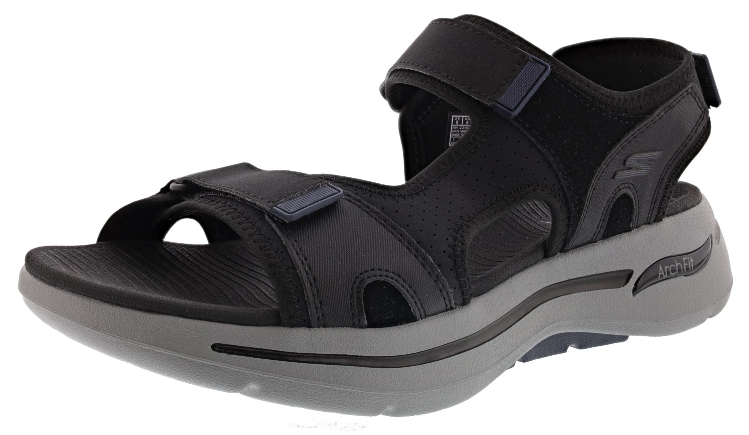 Skechers Men's Go Walk Arch Fit Sandal Mission Hook & Loop Strap Sandals 3 Skechers Men's Go Walk Arch Fit Sandal Mission Hook & Loop Strap Sandals