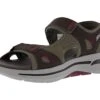 Skechers Men's Go Walk Arch Fit - Mission II Hook & Loop Strap Sandal -Altra Store 0468399 01
