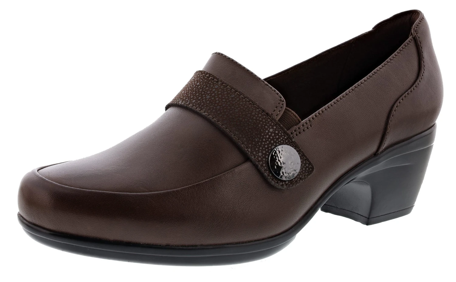 Clarks Women's Emily Andria Slip-On Loafer Pump Shoes 2 Clarks Women's Emily Andria Slip-On Loafer Pump Shoes