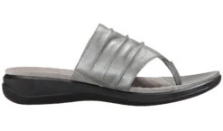 Softwalk Womens Summer Wide Width Leather Sandals Wedge Slides -Altra Store 29187