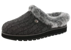 Skechers Women Wide Width Furry Cozy Open Back Slippers Ice Angel -Altra Store 42279 37754100 61f8 4dc3 b21c d22764f9ab8d