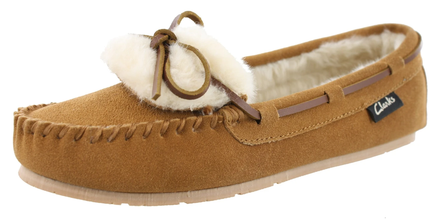 Clarks Women Warm Cozy Slip On Moccasin Slippers Holly 8 Clarks Women Warm Cozy Slip On Moccasin Slippers Holly - Image 6